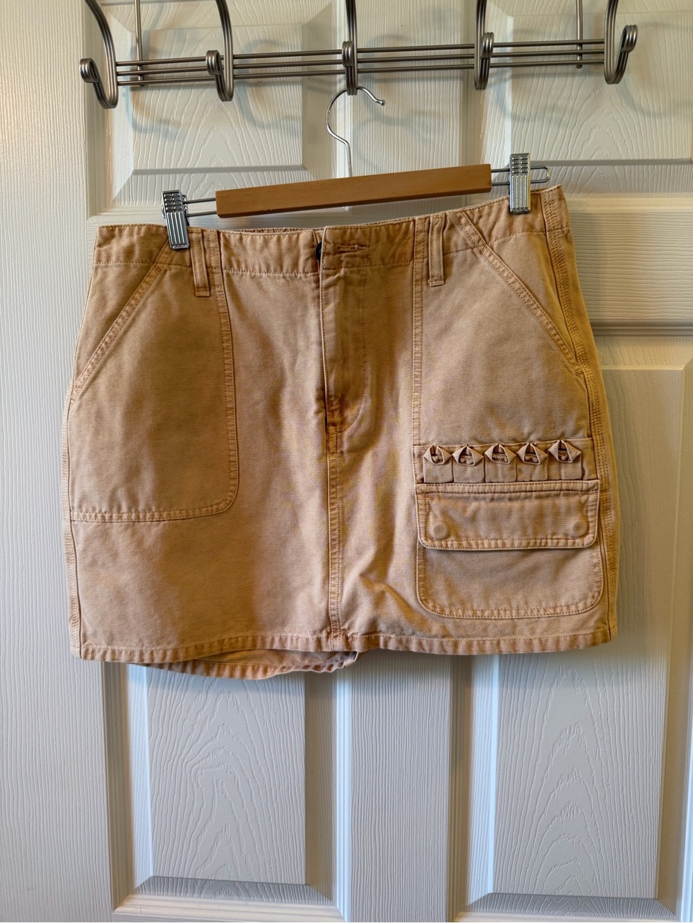 Hudson Jeans Tan Mini Skirt with Front Pockets
